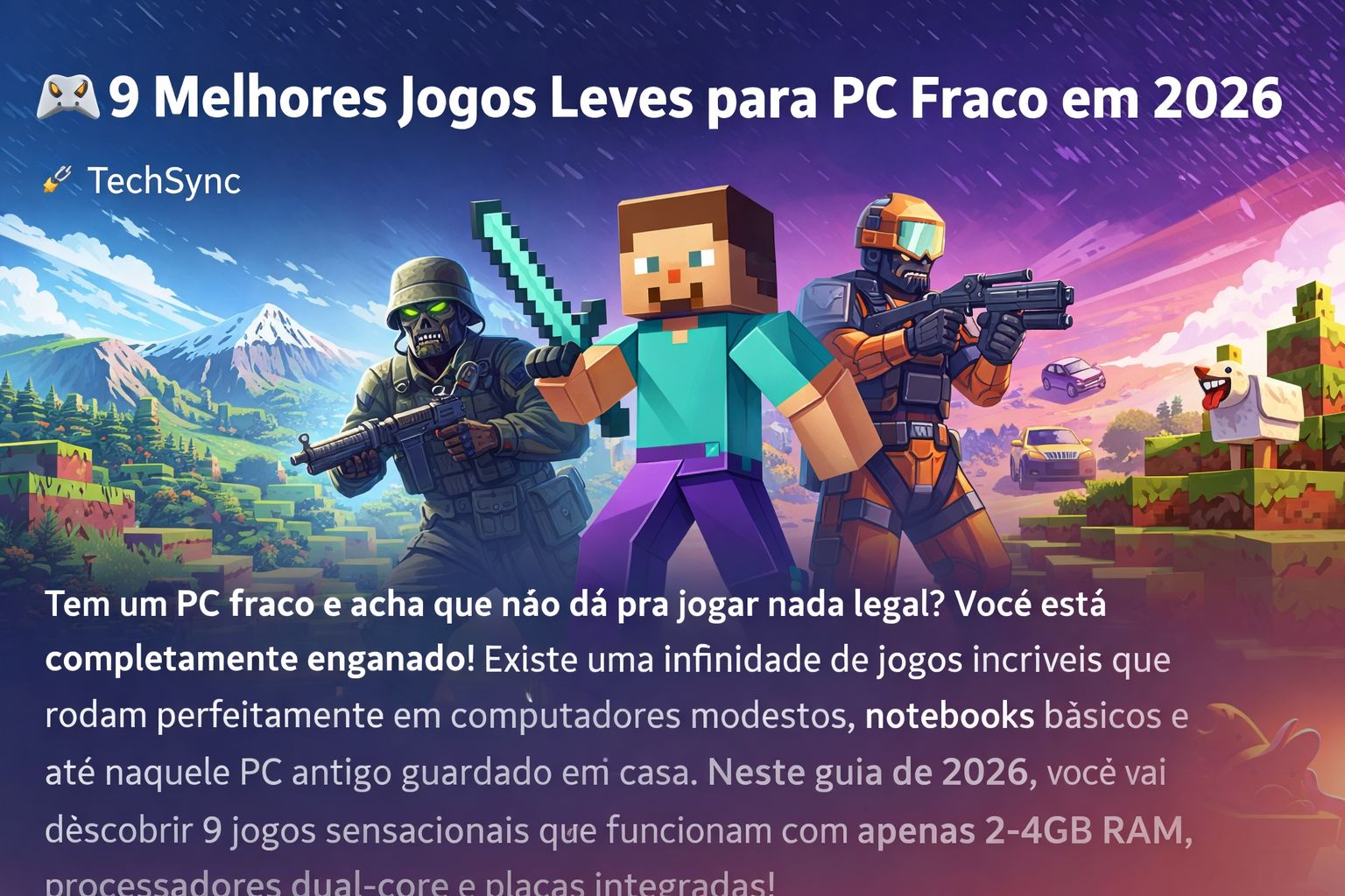 9 Melhores Jogos Leves para PC Fraco em 2026 - Guia Completo