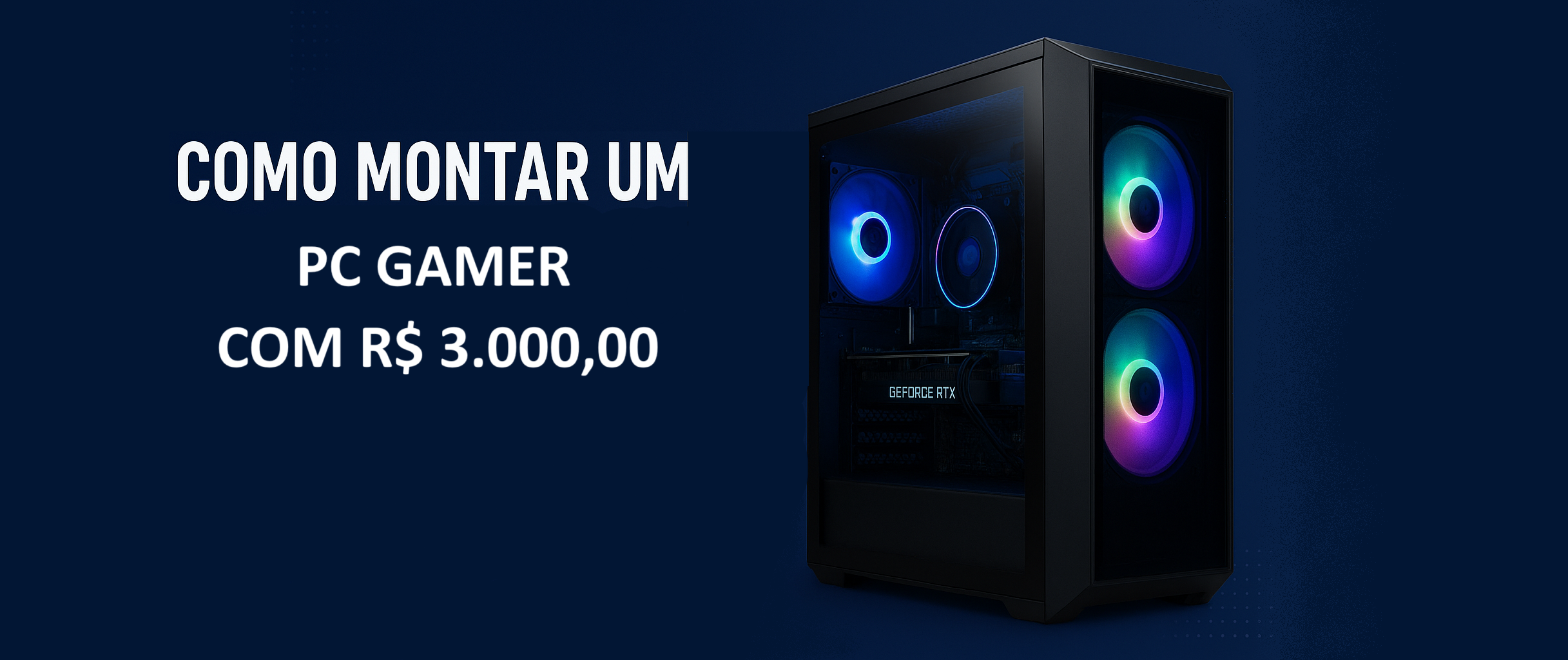 PC Gamer montado com componentes