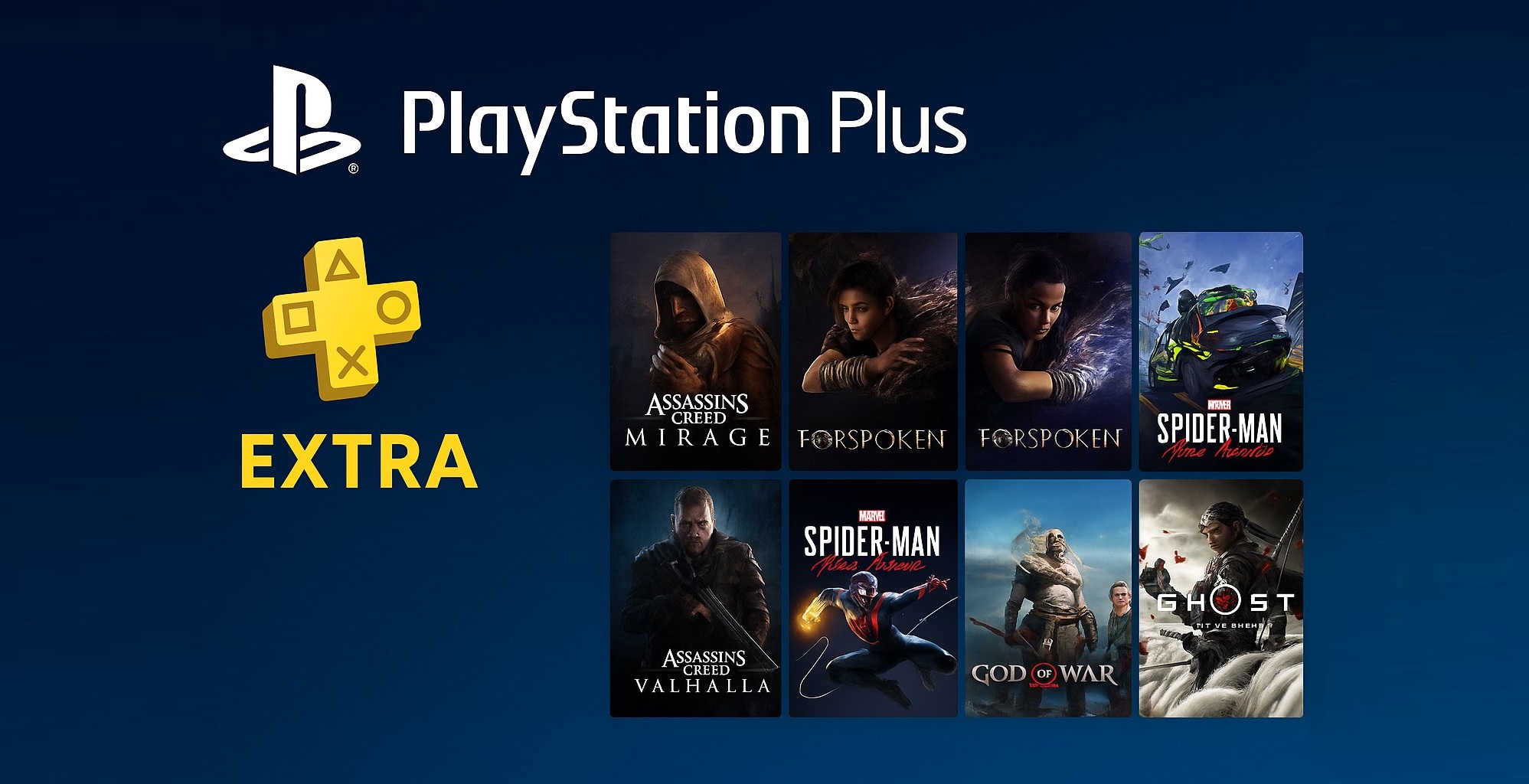 Catálogo da PlayStation Plus Extra com jogos em destaque