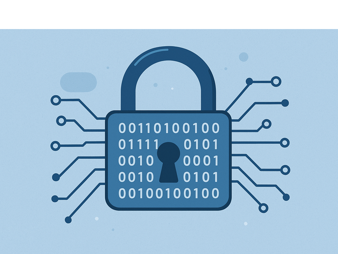 Representação de segurança digital com cadeado e proteção de dados online