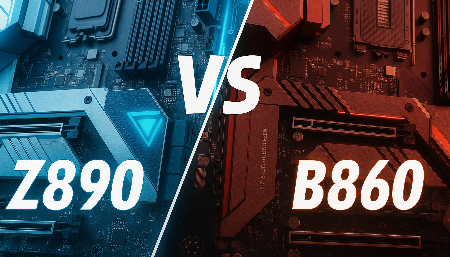 Placas-mãe Intel Z890 e B860 comparativo